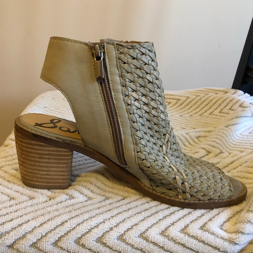 Sam Edelson Leather Sling Wedge - Picture 3 of 6